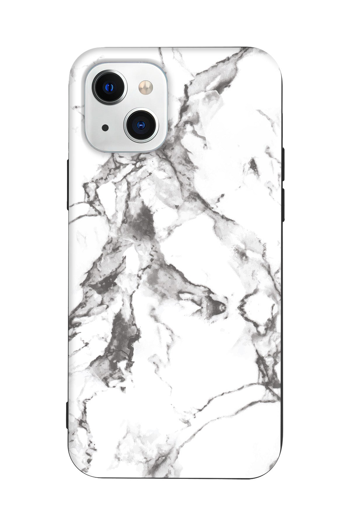 Beyaz Mermer 4 Lansman Model İçi Kadife Silikon Telefon Kılıfı