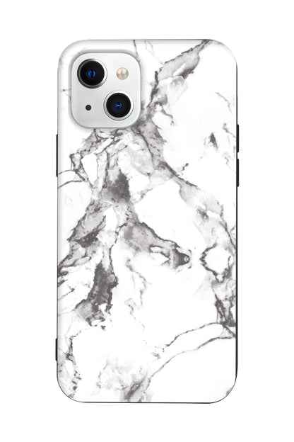 Beyaz Mermer 4 Lansman Model İçi Kadife Silikon Telefon Kılıfı