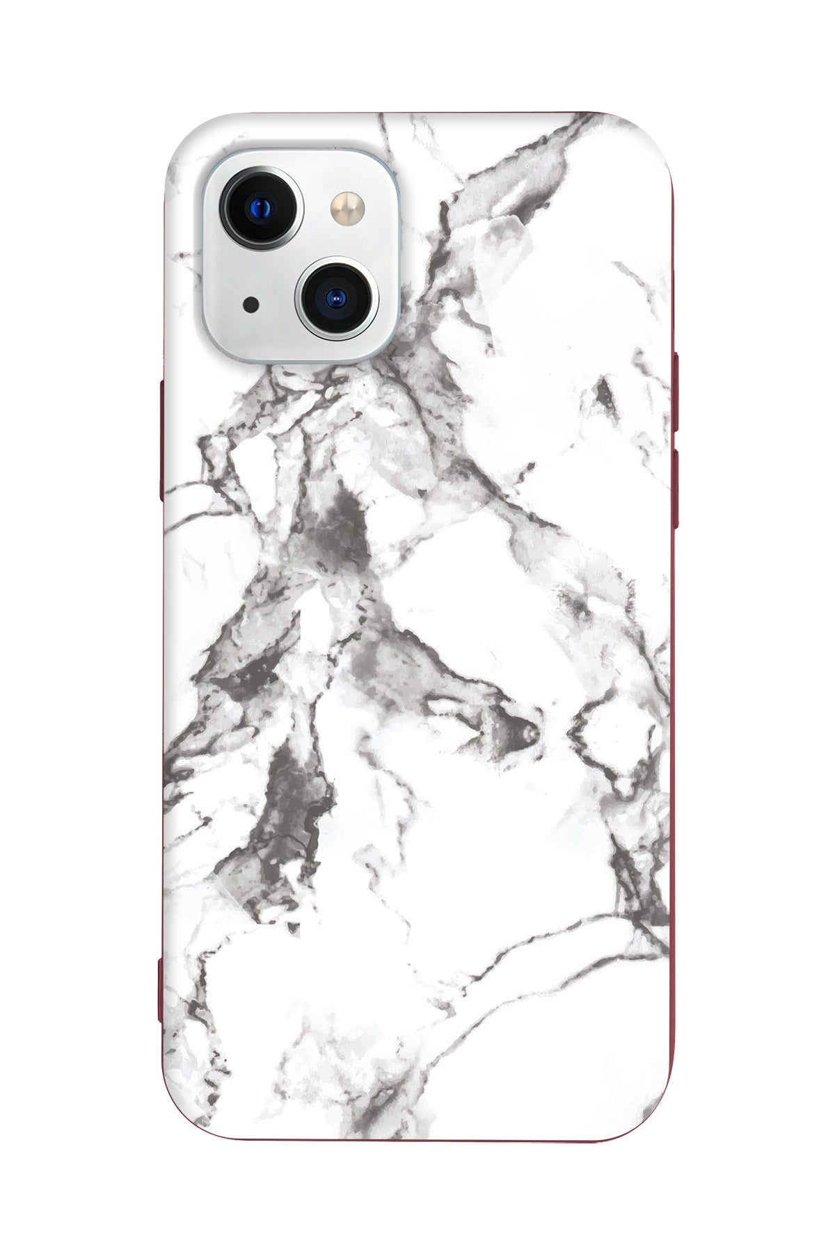 Beyaz Mermer 4 Lansman Model İçi Kadife Silikon Telefon Kılıfı – Plus Serisine Özel