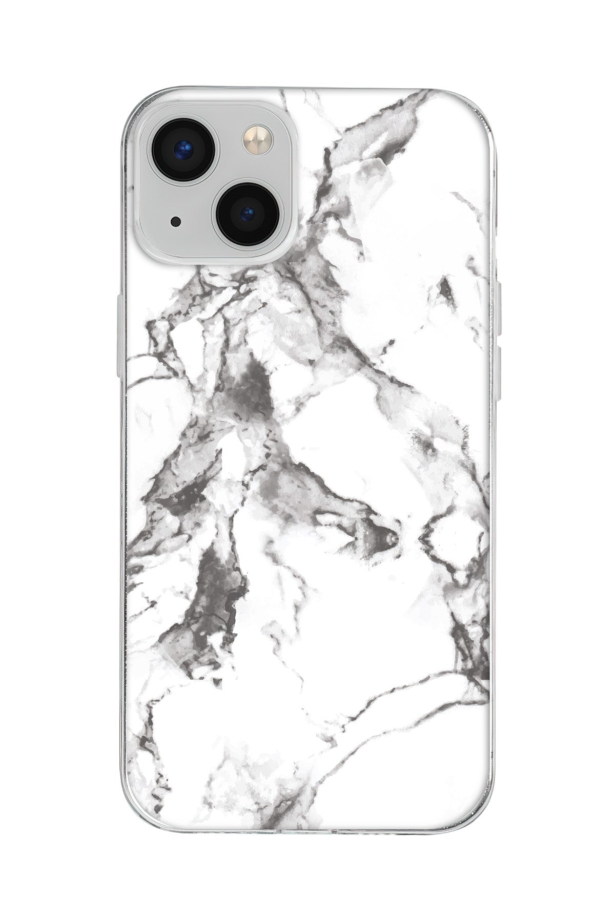 Beyaz Mermer 4 Lansman Model İçi Kadife Silikon Telefon Kılıfı