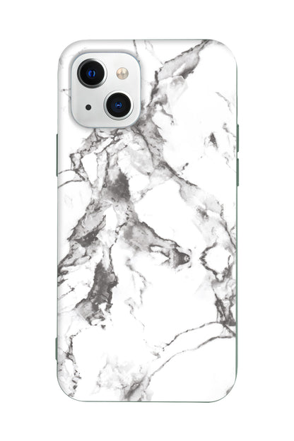 Beyaz Mermer 4 Lansman Model İçi Kadife Silikon Telefon Kılıfı – Plus Serisine Özel
