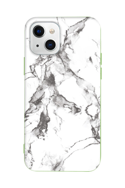 Beyaz Mermer 4 Lansman Model İçi Kadife Silikon Telefon Kılıfı – Plus Serisine Özel