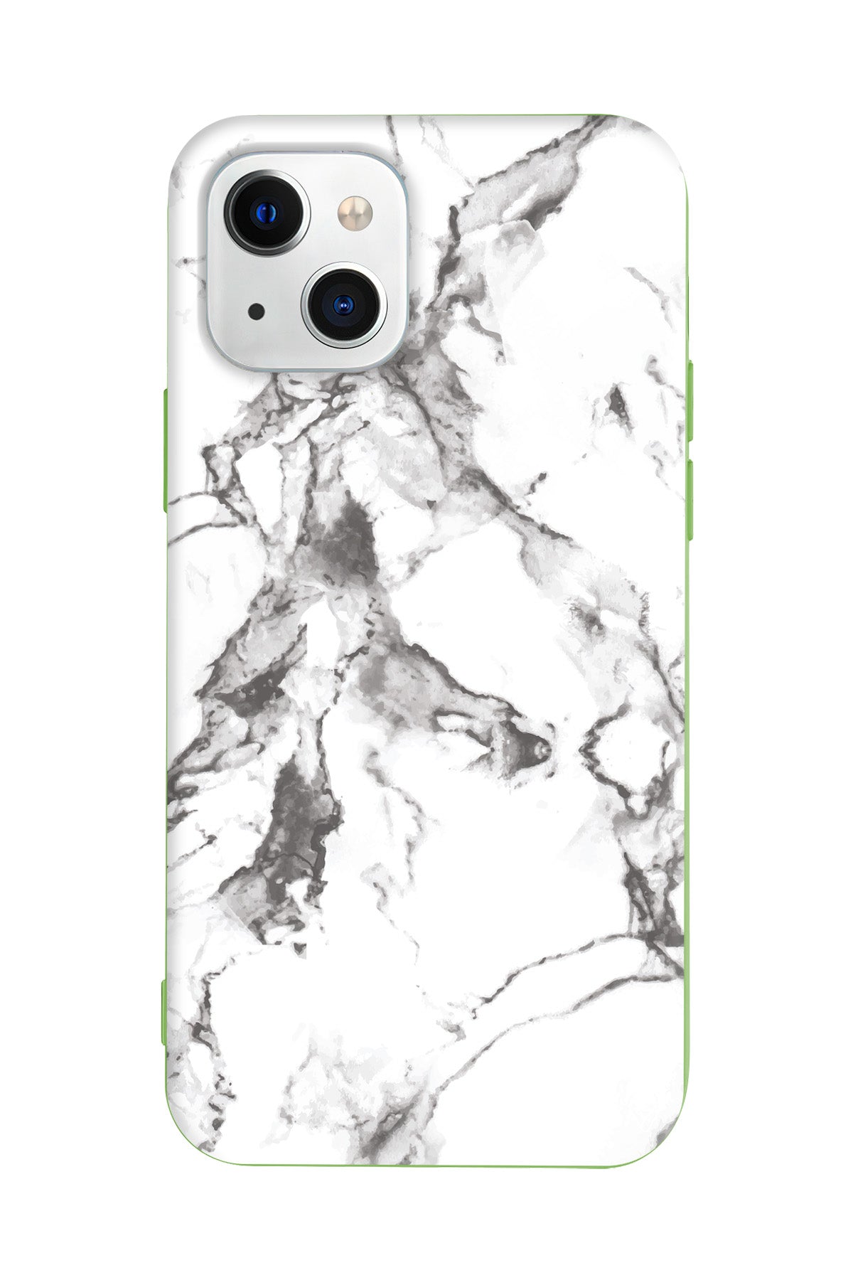 Beyaz Mermer 4 Lansman Model İçi Kadife Silikon Telefon Kılıfı