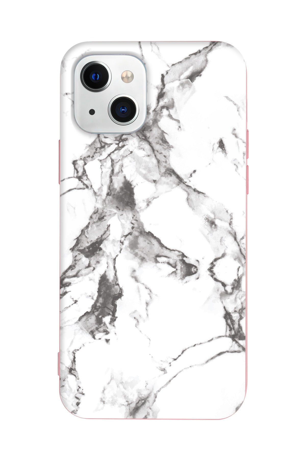 Beyaz Mermer 4 Lansman Model İçi Kadife Silikon Telefon Kılıfı