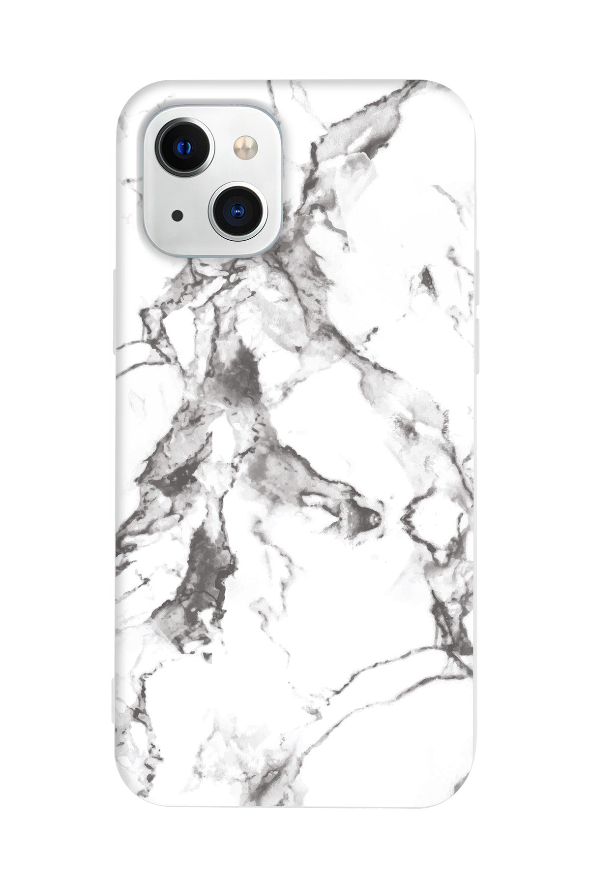 Beyaz Mermer 4 Lansman Model İçi Kadife Silikon Telefon Kılıfı