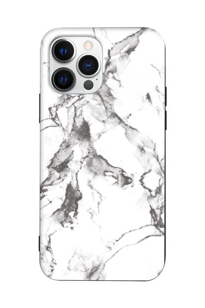 Beyaz Mermer 4 Lansman Model İçi Kadife Silikon Telefon Kılıfı