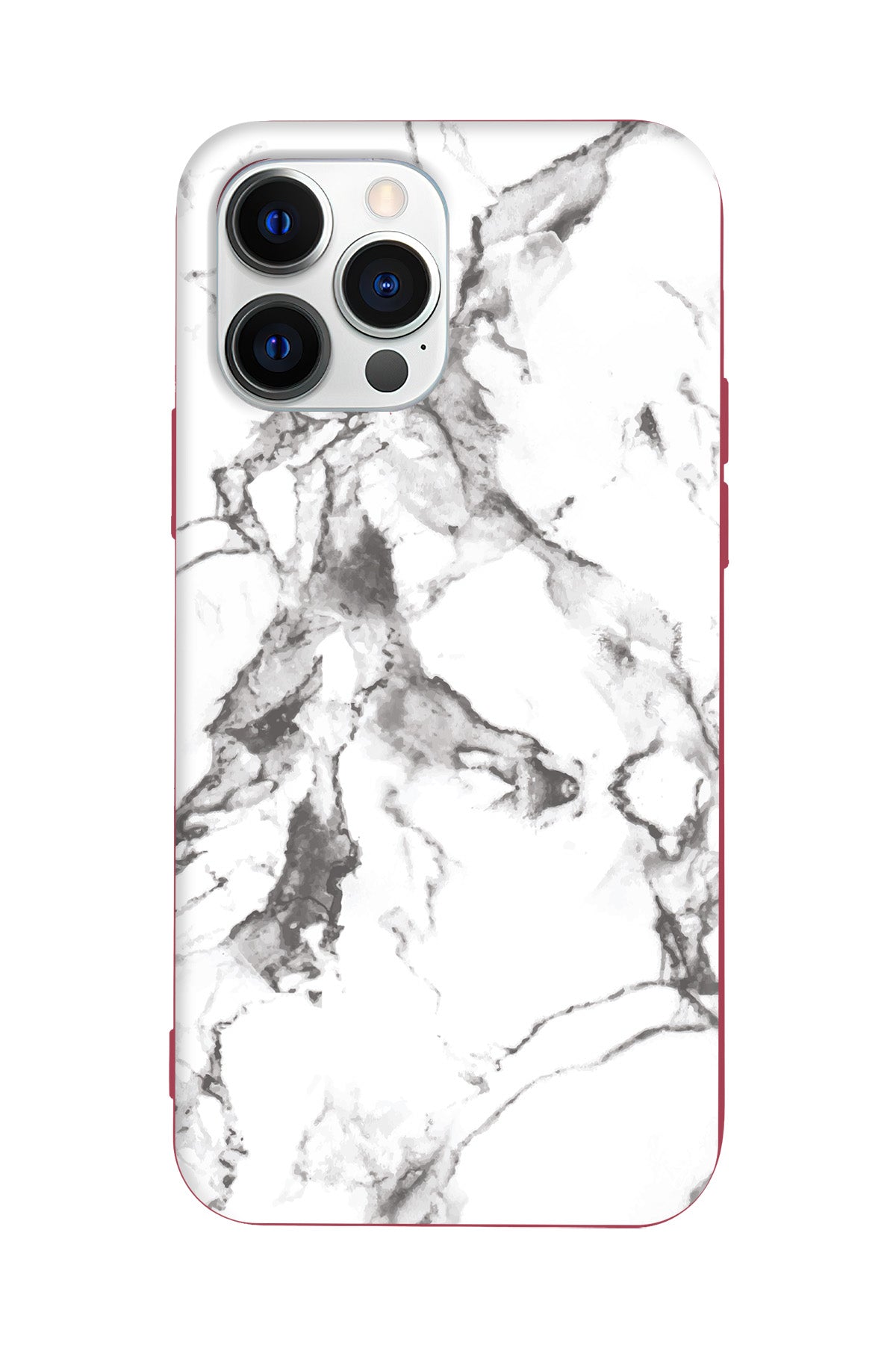 Beyaz Mermer 4 Lansman Model İçi Kadife Silikon Telefon Kılıfı