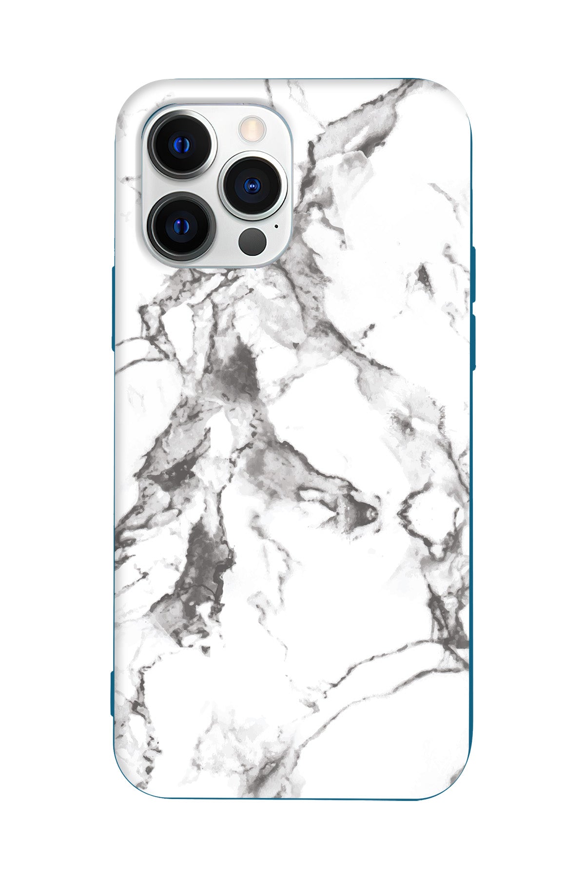 Beyaz Mermer 4 Lansman Model İçi Kadife Silikon Telefon Kılıfı