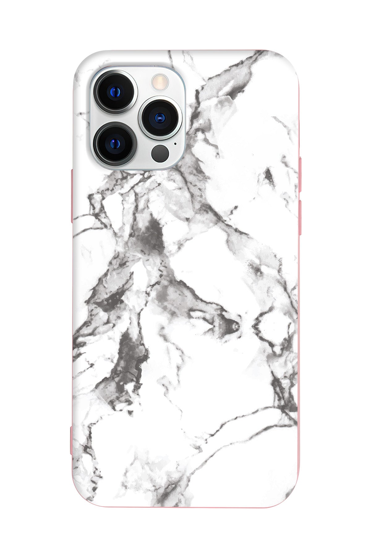 Beyaz Mermer 4 Lansman Model İçi Kadife Silikon Telefon Kılıfı