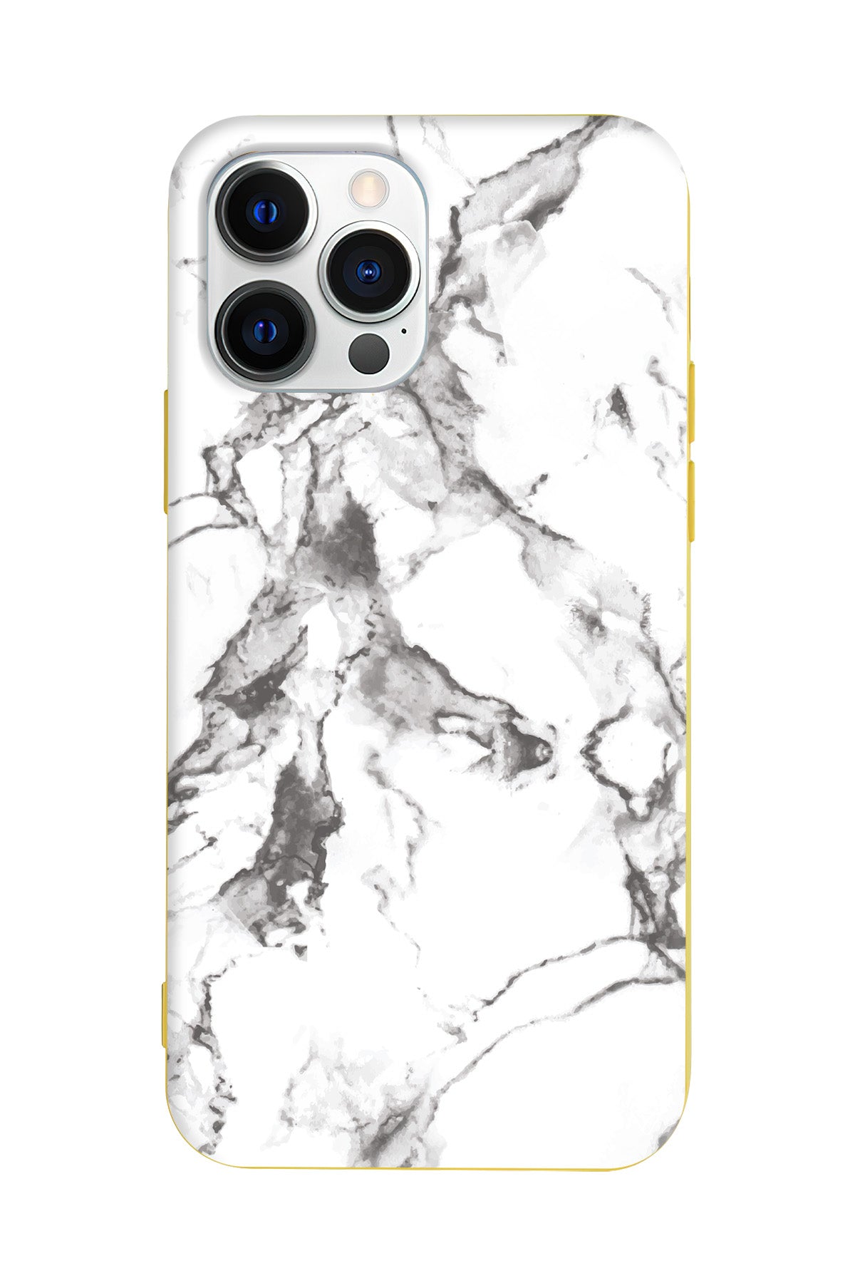 Beyaz Mermer 4 Lansman Model İçi Kadife Silikon Telefon Kılıfı