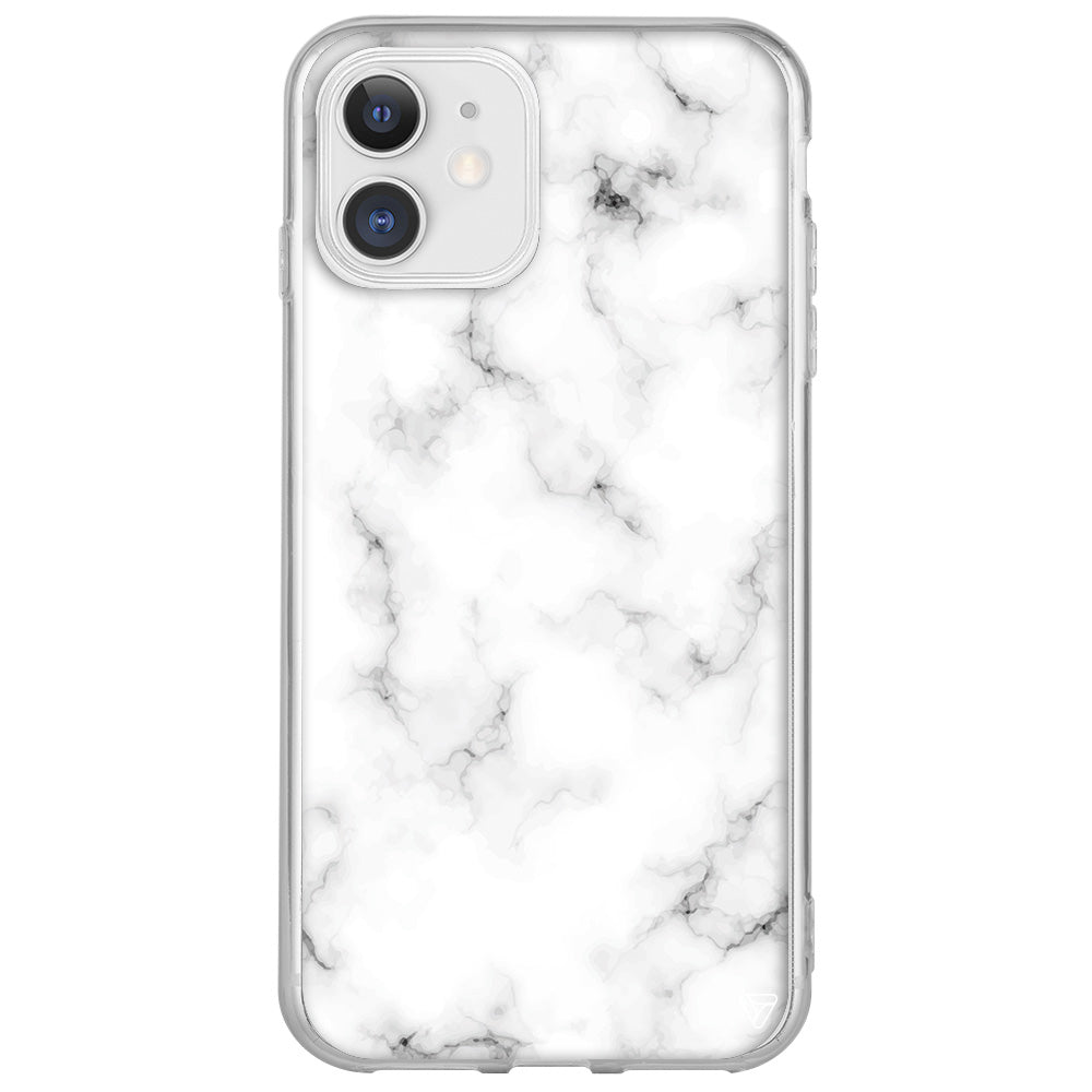 Beyaz Mermer 5 Lansman Model İçi Kadife Silikon Telefon Kılıfı