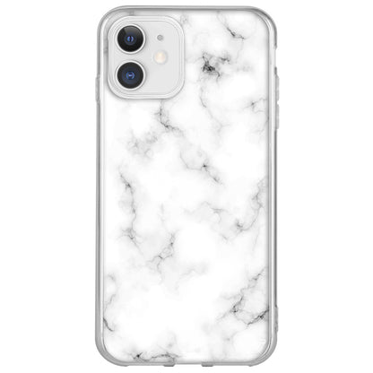 Beyaz Mermer 5 Lansman Model İçi Kadife Silikon Telefon Kılıfı