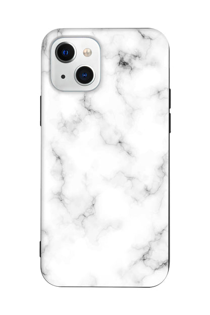 Beyaz Mermer 5 Lansman Model İçi Kadife Silikon Telefon Kılıfı