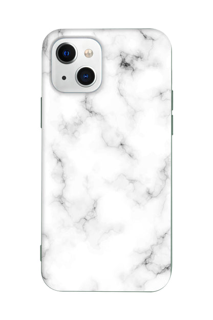 Beyaz Mermer 5 Lansman Model İçi Kadife Silikon Telefon Kılıfı