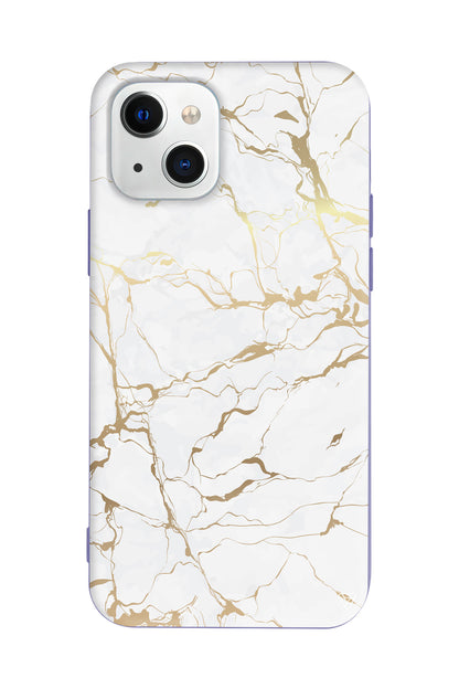 Gold Mermer Lansman Model İçi Kadife Silikon Telefon Kılıfı – Plus Serisine Özel