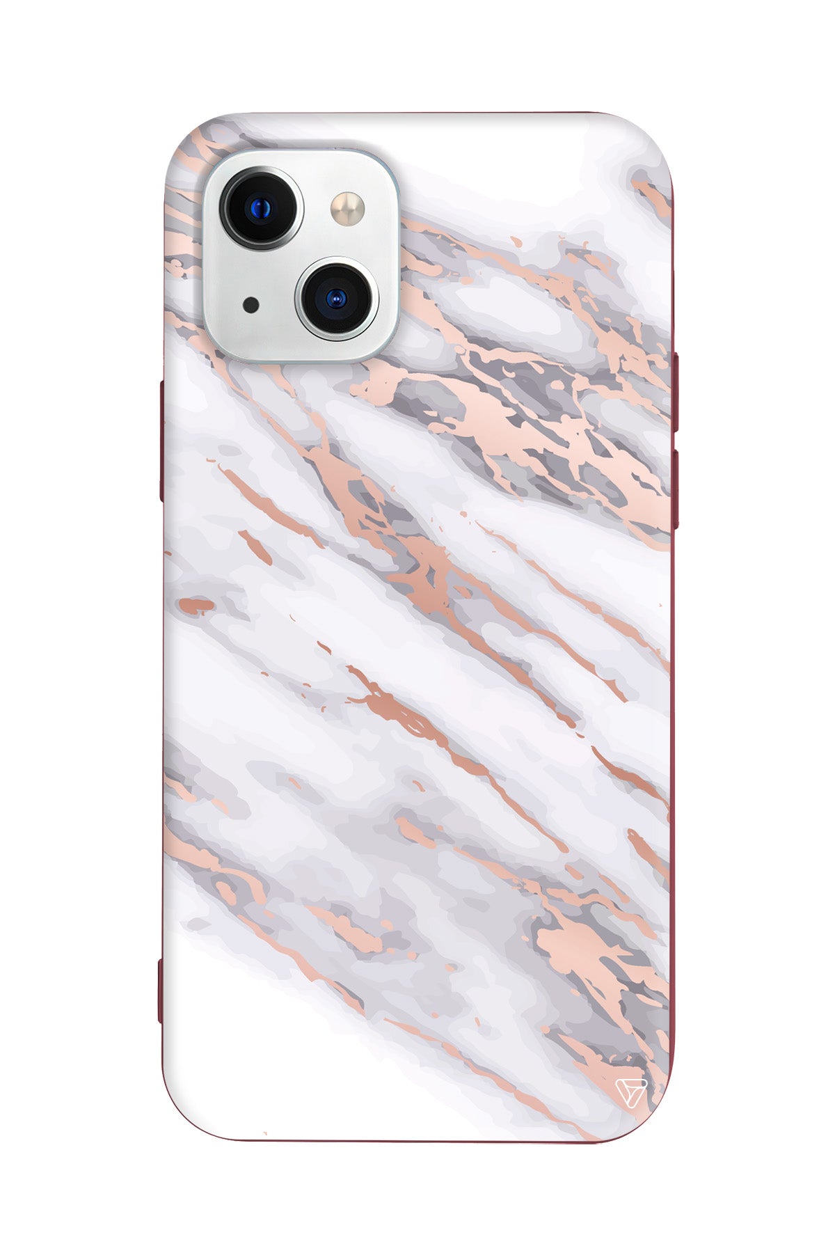 Rose Mermer Lansman Model İçi Kadife Silikon Telefon Kılıfı – Plus Serisine Özel