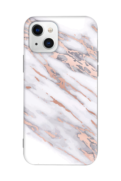 Rose Mermer Lansman Model İçi Kadife Silikon Telefon Kılıfı – Plus Serisine Özel