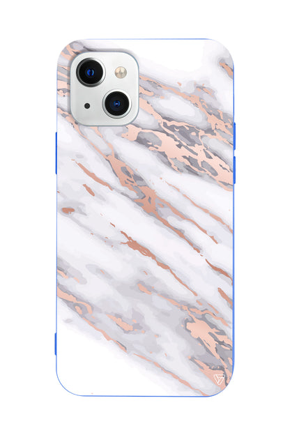 Rose Mermer Lansman Model İçi Kadife Silikon Telefon Kılıfı – Plus Serisine Özel