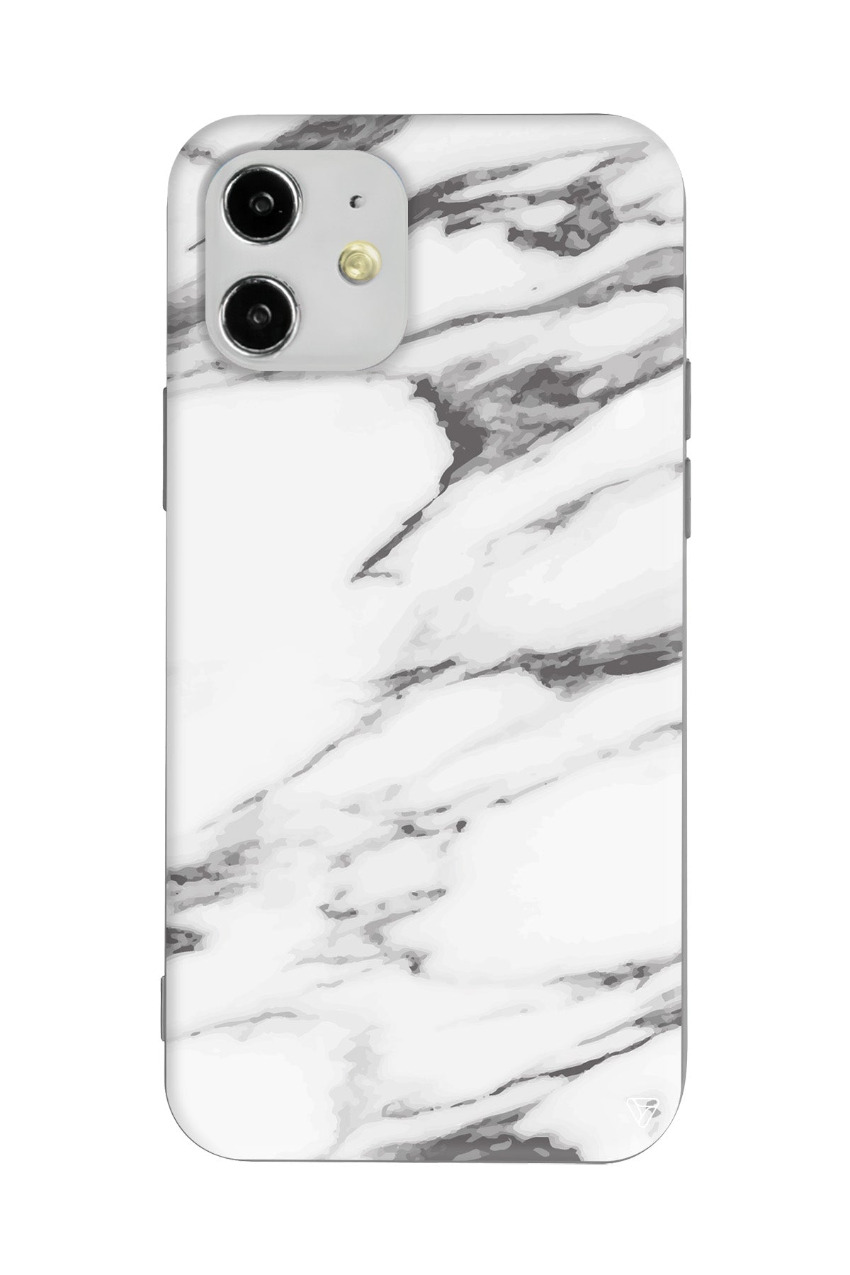 Beyaz Mermer 6 Lansman Model İçi Kadife Silikon Telefon Kılıfı