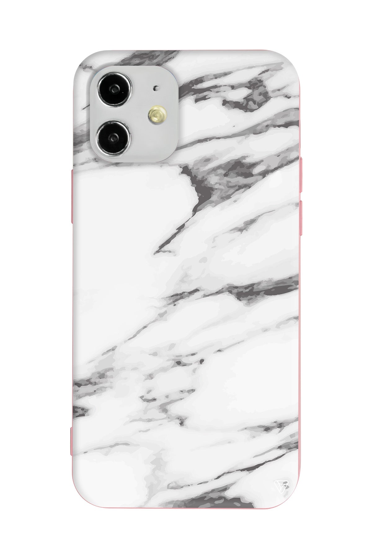 Beyaz Mermer 6 Lansman Model İçi Kadife Silikon Telefon Kılıfı