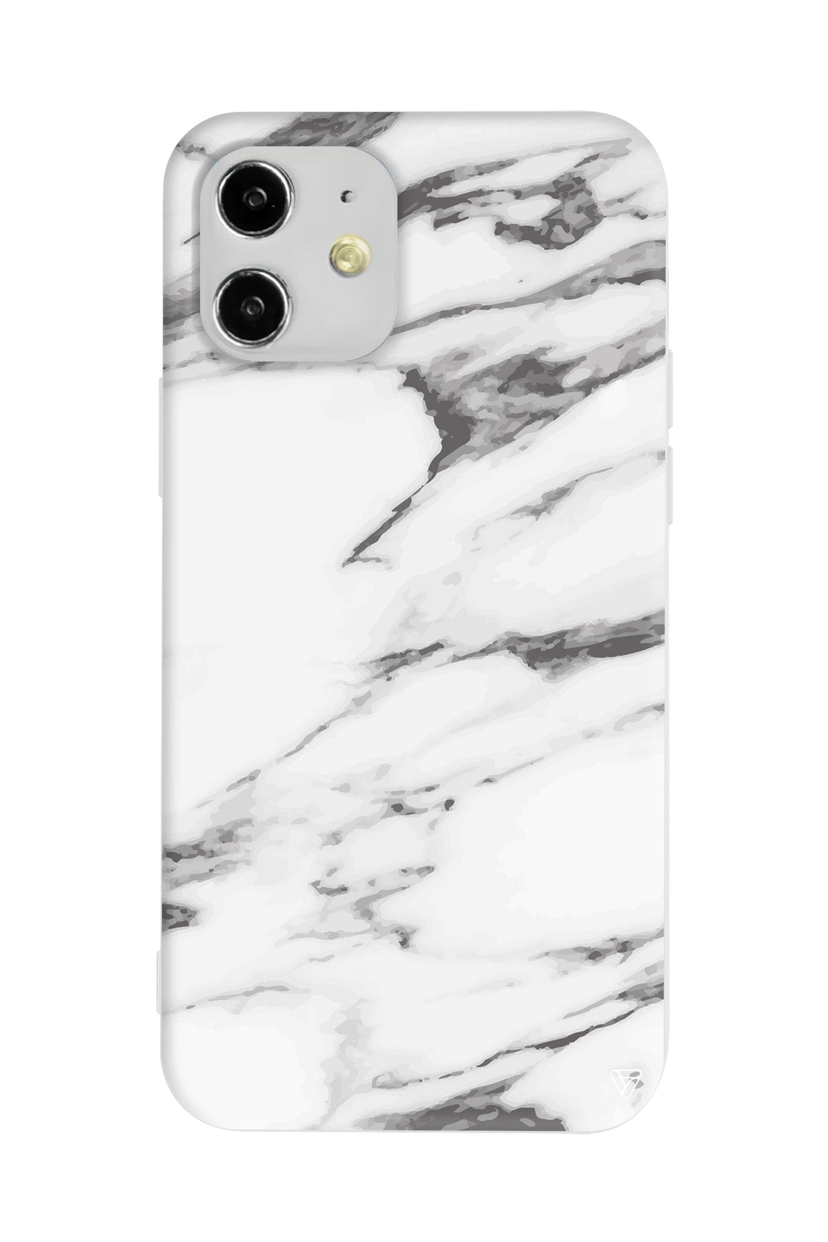 Beyaz Mermer 6 Lansman Model İçi Kadife Silikon Telefon Kılıfı