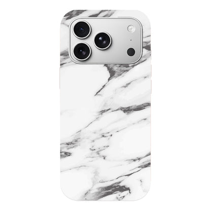 Beyaz Mermer 6 Lansman Model İçi Kadife Silikon Telefon Kılıfı