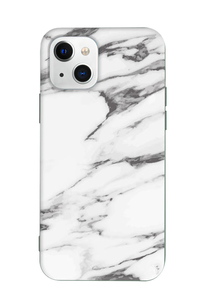 Beyaz Mermer 6 Lansman Model İçi Kadife Silikon Telefon Kılıfı – Plus Serisine Özel