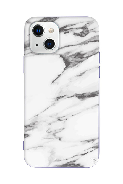Beyaz Mermer 6 Lansman Model İçi Kadife Silikon Telefon Kılıfı – Plus Serisine Özel
