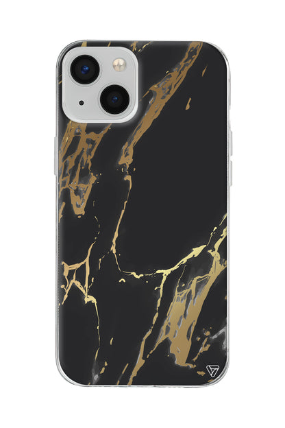 Siyah Mermer Lansman Model İçi Kadife Silikon Telefon Kılıfı – Plus Serisine Özel