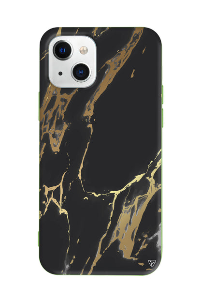 Siyah Mermer Lansman Model İçi Kadife Silikon Telefon Kılıfı – Plus Serisine Özel