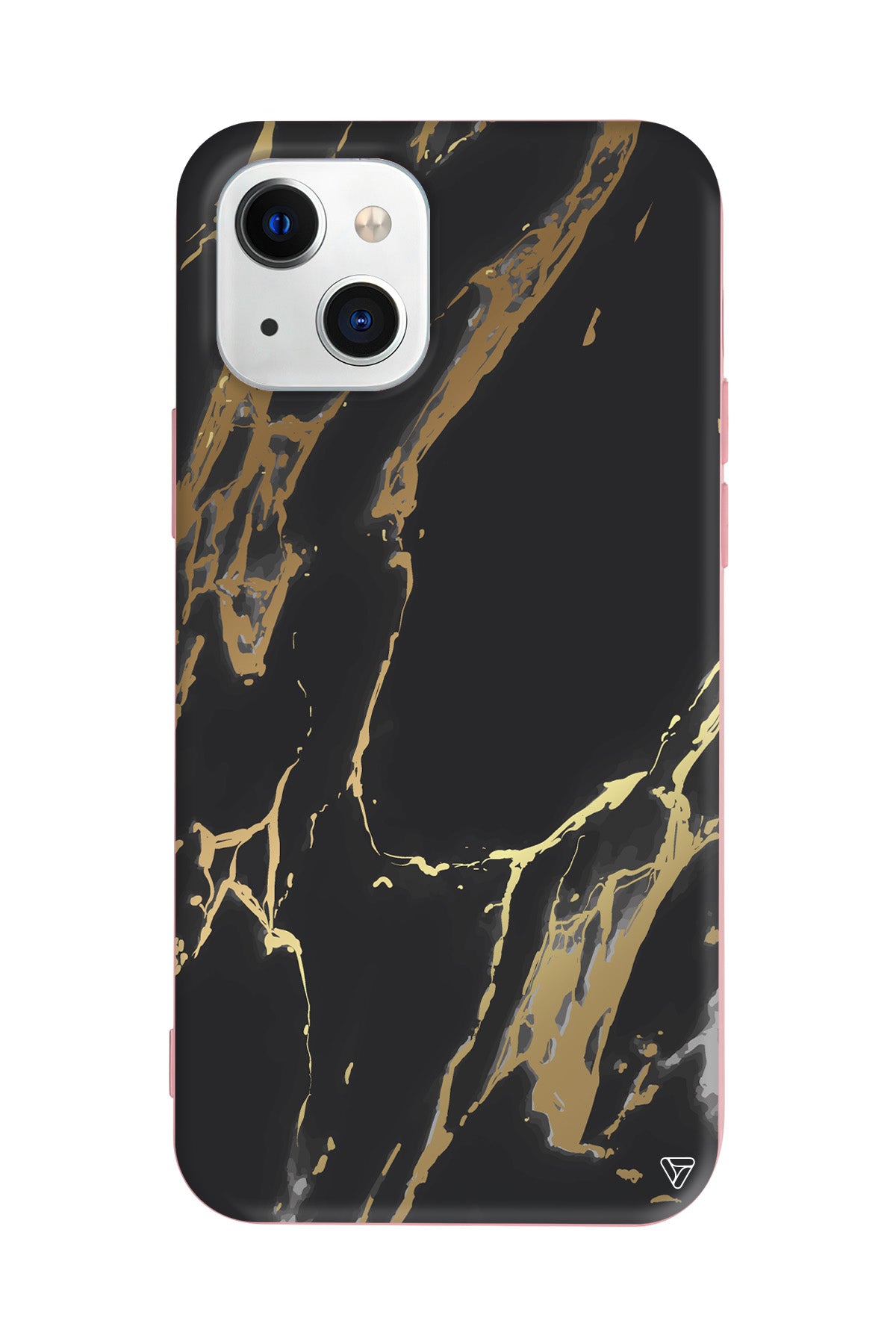 Siyah Mermer Lansman Model İçi Kadife Silikon Telefon Kılıfı – Plus Serisine Özel