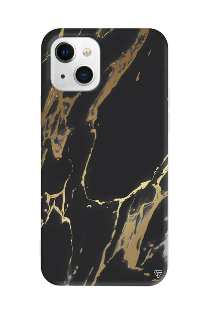 Siyah Mermer Lansman Model İçi Kadife Silikon Telefon Kılıfı – Plus Serisine Özel