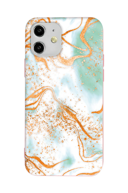 Turkuaz Lansman Model İçi Kadife Silikon Telefon Kılıfı