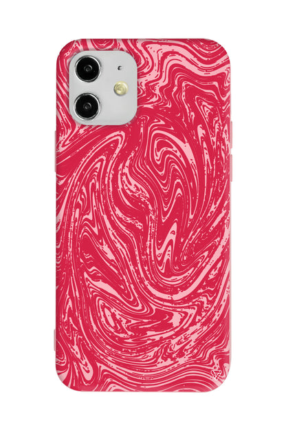 Kırmızı Akis Lansman Model İçi Kadife Silikon Telefon Kılıfı