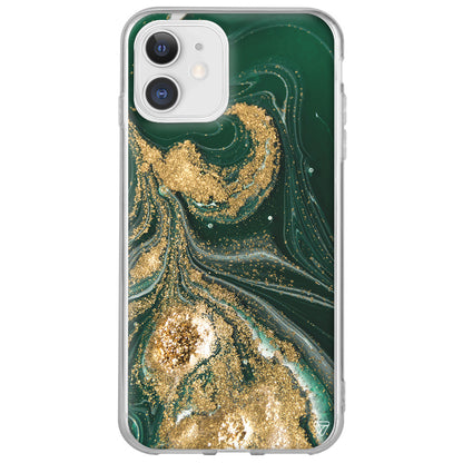 Yeşil Yogunluk Lansman Model İçi Kadife Silikon Telefon Kılıfı