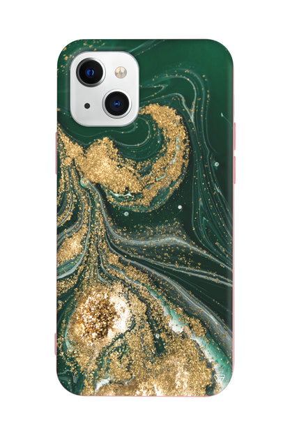 Yeşil Yogunluk Lansman Model İçi Kadife Silikon Telefon Kılıfı