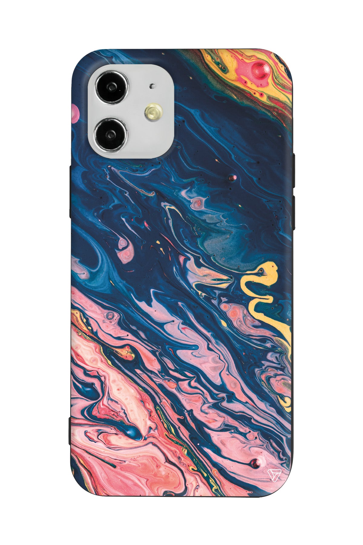 Yagli Boya Lansman Model İçi Kadife Silikon Telefon Kılıfı