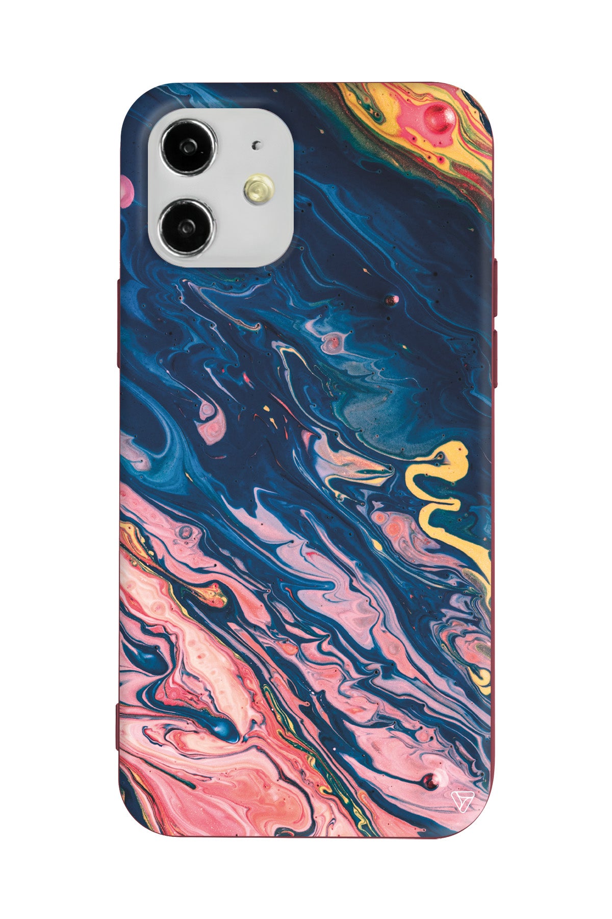 Yagli Boya Lansman Model İçi Kadife Silikon Telefon Kılıfı