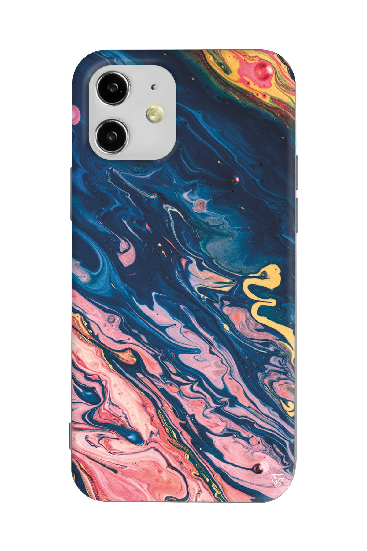 Yagli Boya Lansman Model İçi Kadife Silikon Telefon Kılıfı