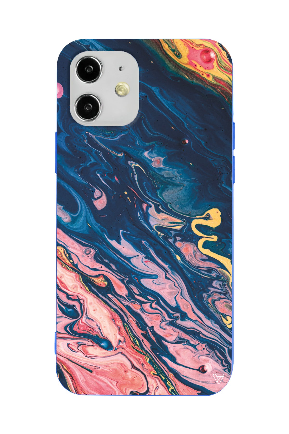 Yagli Boya Lansman Model İçi Kadife Silikon Telefon Kılıfı