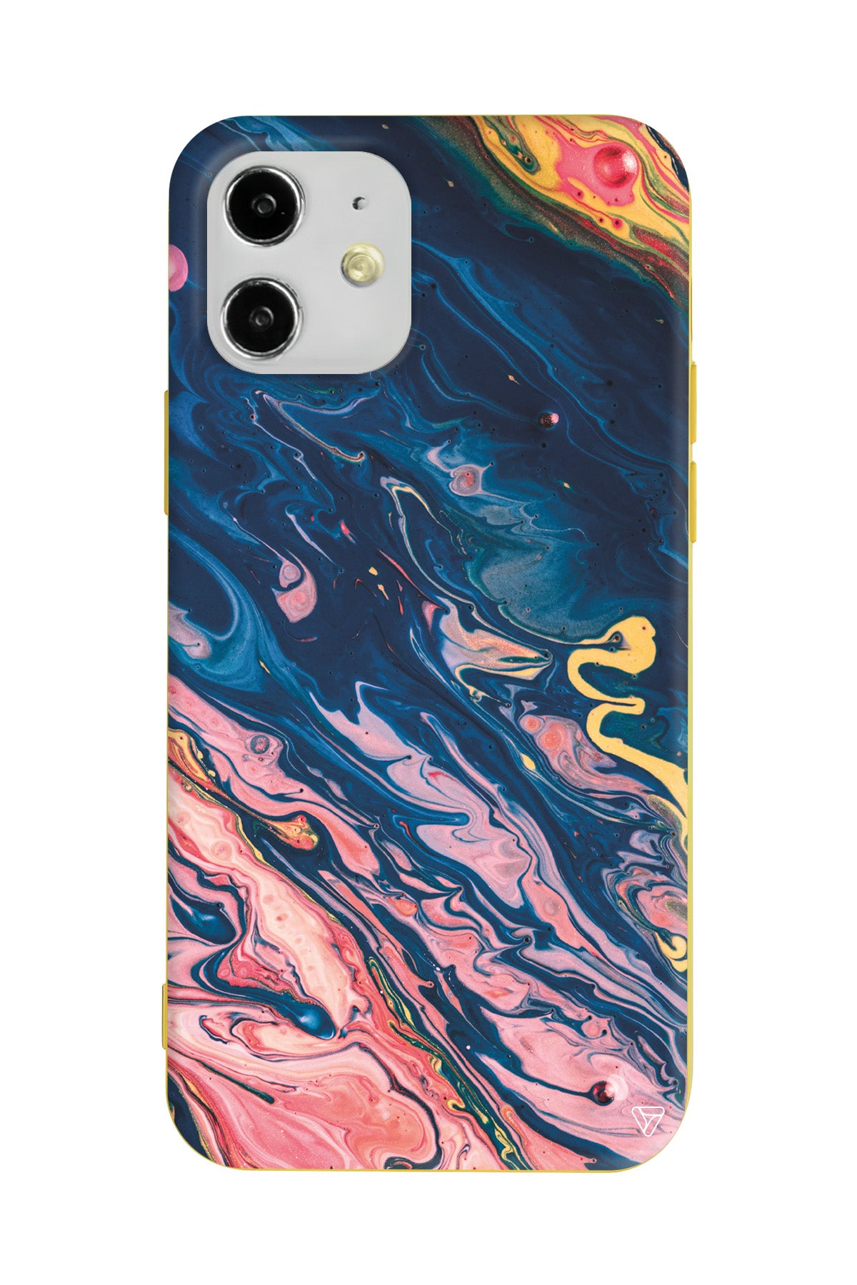 Yagli Boya Lansman Model İçi Kadife Silikon Telefon Kılıfı