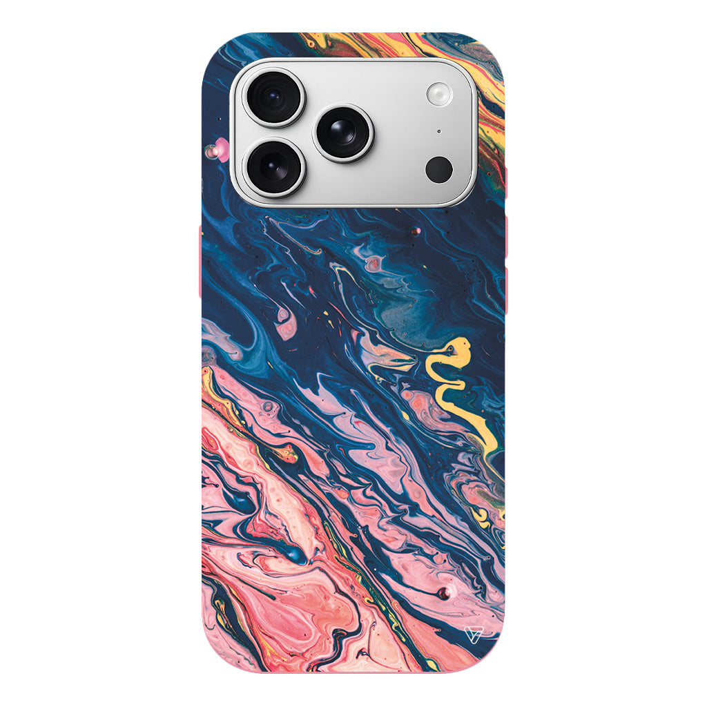 Yagli Boya Lansman Model İçi Kadife Silikon Telefon Kılıfı