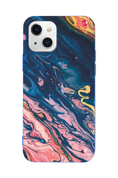 Yagli Boya Lansman Model İçi Kadife Silikon Telefon Kılıfı