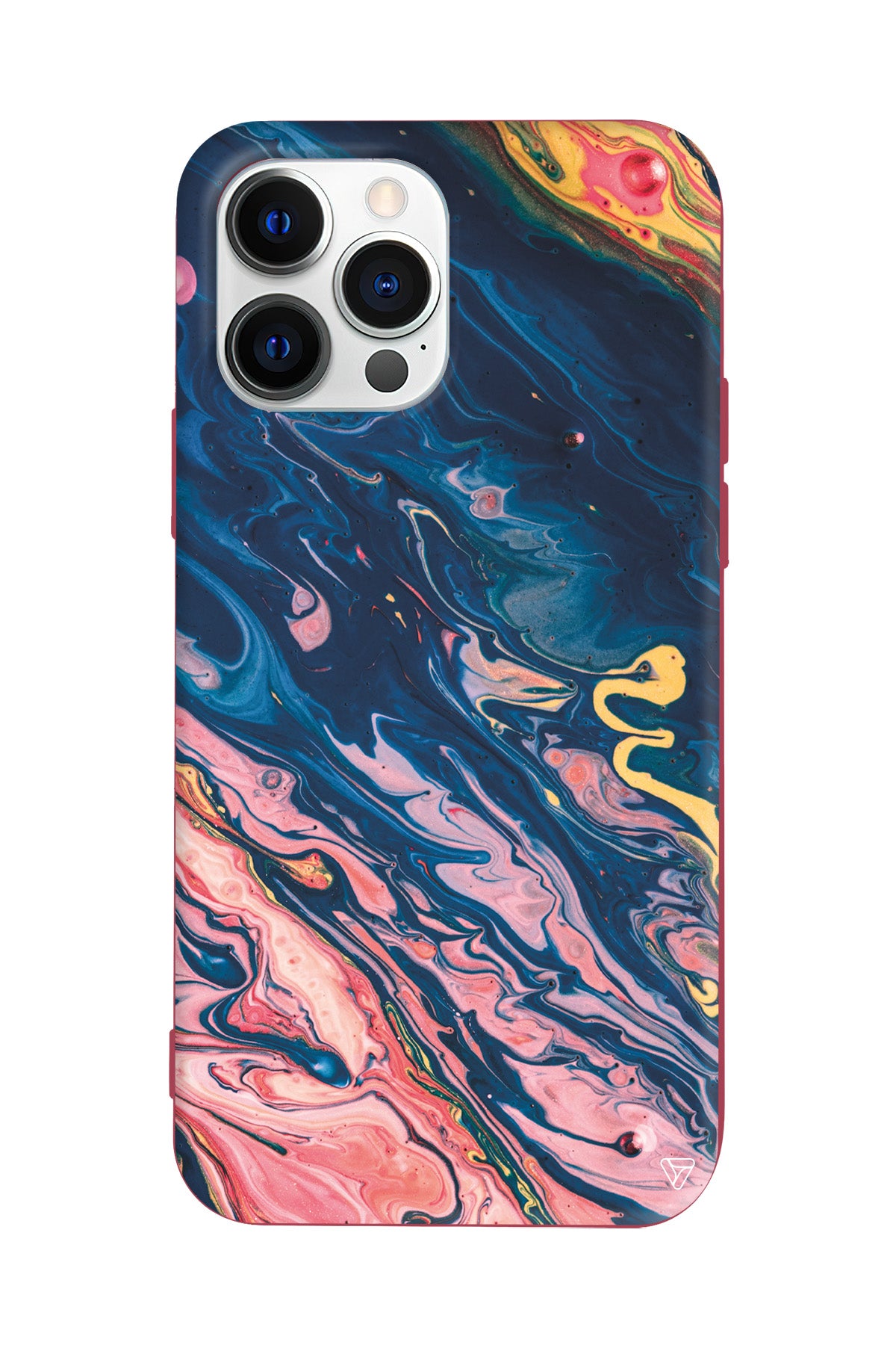 Yagli Boya Lansman Model İçi Kadife Silikon Telefon Kılıfı