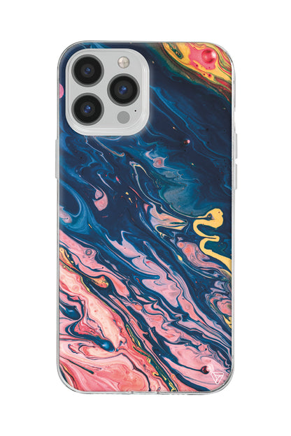 Yagli Boya Lansman Model İçi Kadife Silikon Telefon Kılıfı