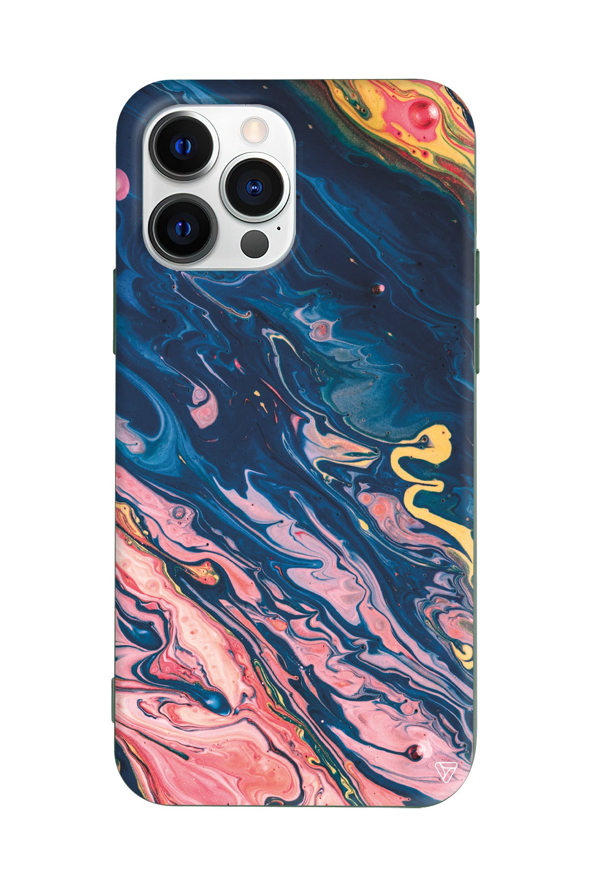 Yagli Boya Lansman Model İçi Kadife Silikon Telefon Kılıfı