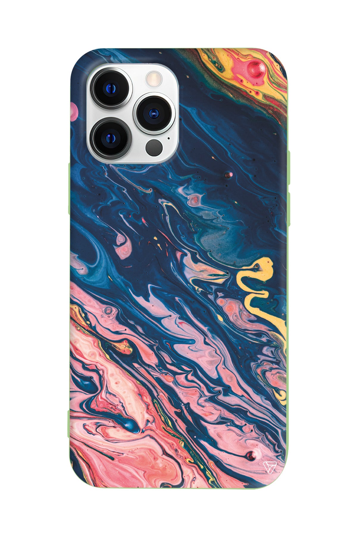 Yagli Boya Lansman Model İçi Kadife Silikon Telefon Kılıfı