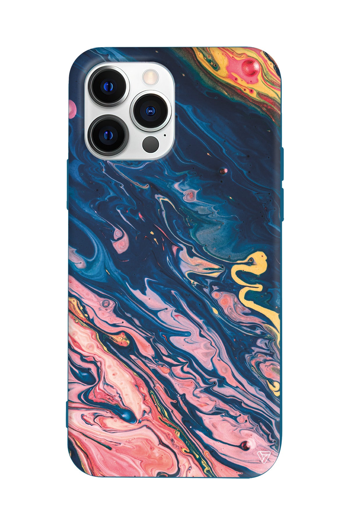 Yagli Boya Lansman Model İçi Kadife Silikon Telefon Kılıfı