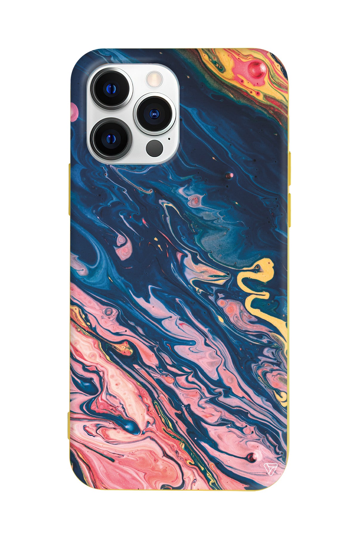 Yagli Boya Lansman Model İçi Kadife Silikon Telefon Kılıfı