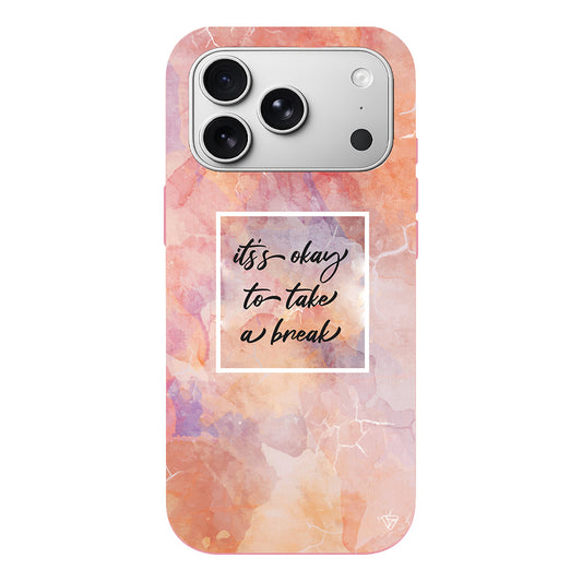 Take a Break Lansman Model İçi Kadife Silikon Telefon Kılıfı